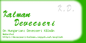 kalman devecseri business card